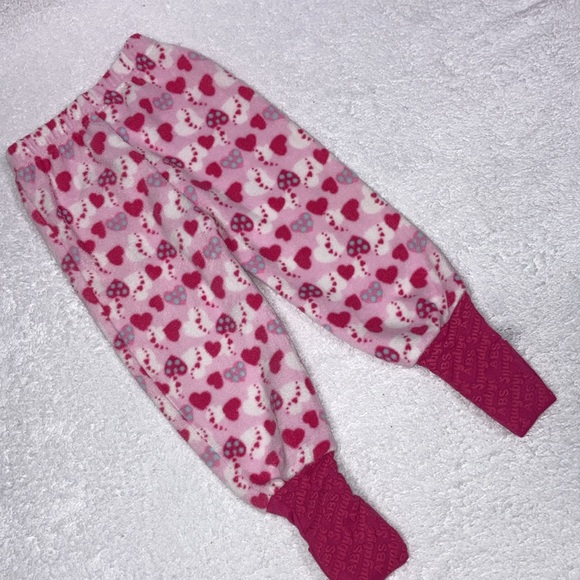 Snugabye convert a foot fleece heart pajamas 12m - Picture 7 of 9